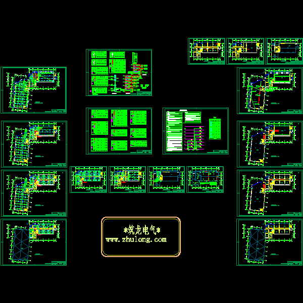 6层新建办公楼电气CAD施工图纸(防雷接地系统)(dwg格式)