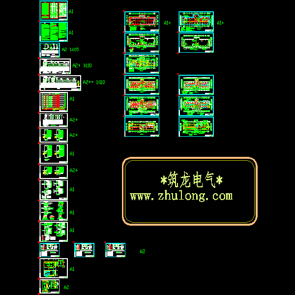 9层医院综合楼电气CAD施工图纸(dwg格式)