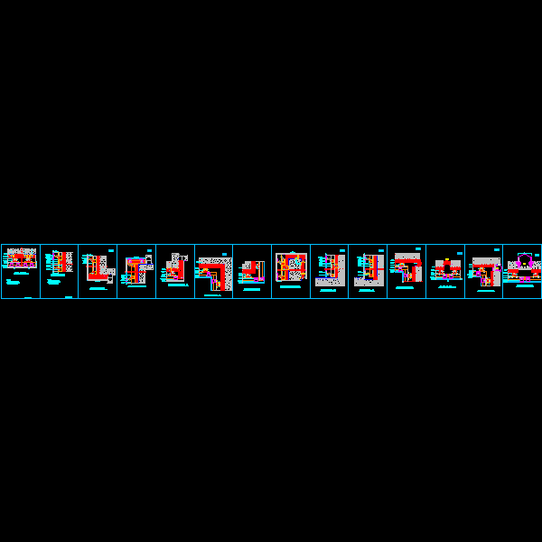 一份T型-陶瓷幕墙标准节点构造详细设计CAD图纸