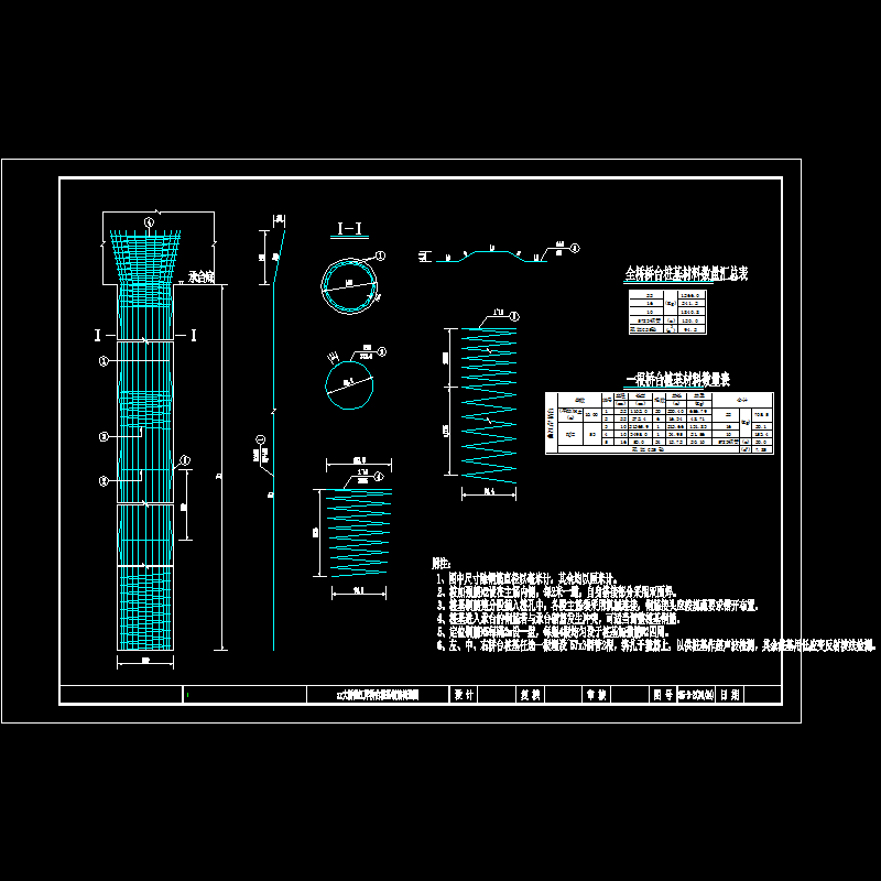 大桥桥台桩基图.dwg