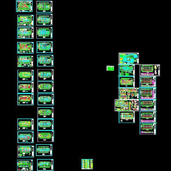 14层框架图纸书行政楼结构CAD施工图纸(中南院)(dwg)(6度抗震)