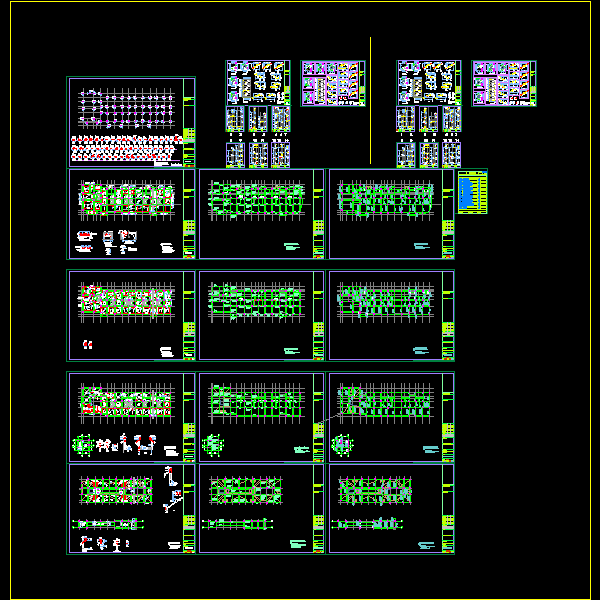 3层框架住宅结构CAD施工图纸(dwg)(二级结构安全)