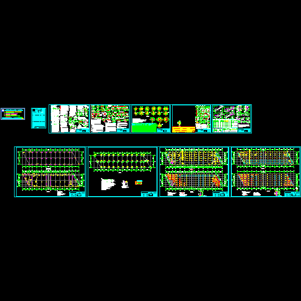 2层商铺14结构CAD施工图纸(dwg)(丙级桩基础)