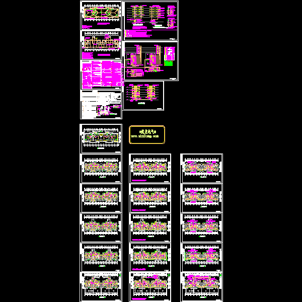 5层住宅楼电气CAD施工图纸(防雷接地系统)(dwg)