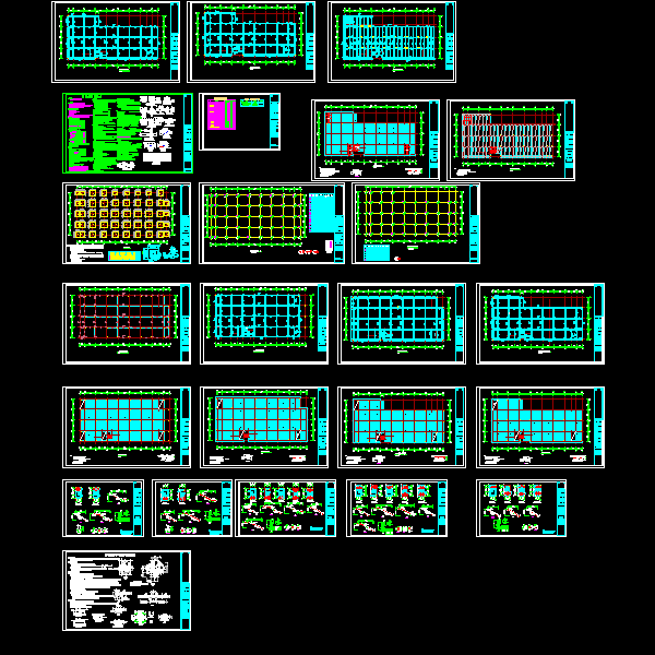 6层加工车间混凝土结构施工方案图纸（dwg格式CAD）