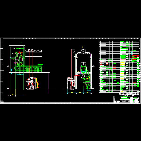 100平方米烧结机结构CAD施工图纸(民用建筑设计)(dwg)