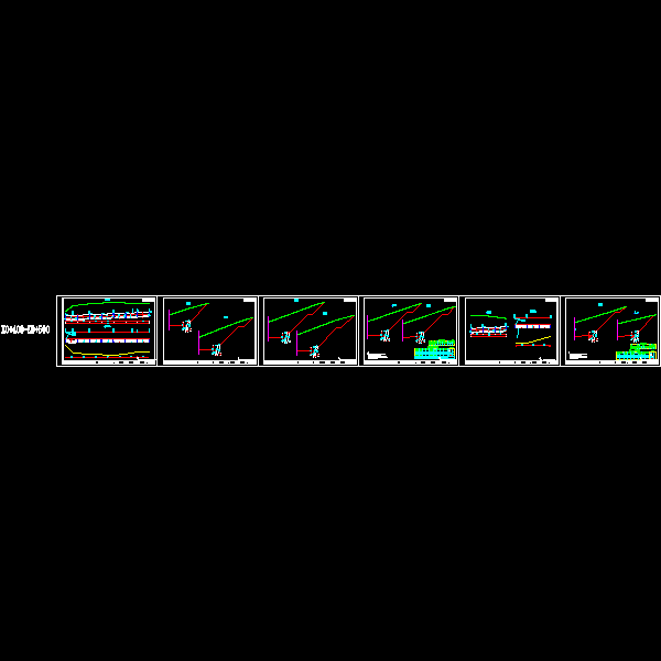 sⅥ-07  k0+400-k0+500右侧上挡土墙设计图.dwg