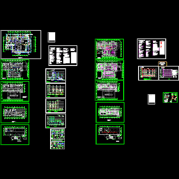 5层医院给排水消防CAD施工方案图纸(自动喷水灭火系统)