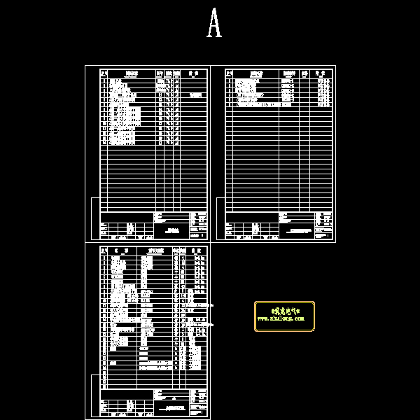 a酒店图纸目录，材料表.dwg