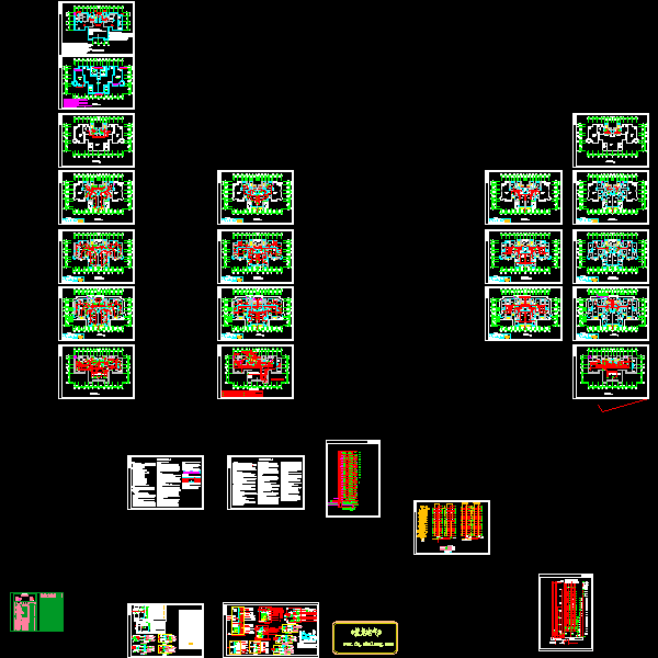 一类高层住宅电气CAD施工图纸(框架剪力墙结构)(dwg格式)
