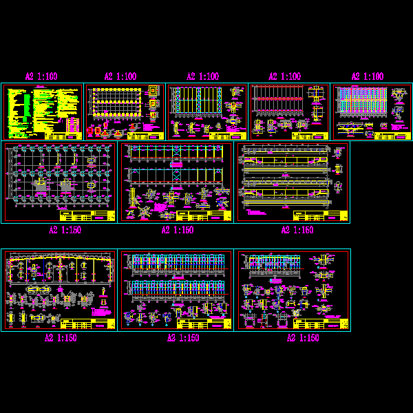 36米钢结构厂房图纸（独立基础）.dwg