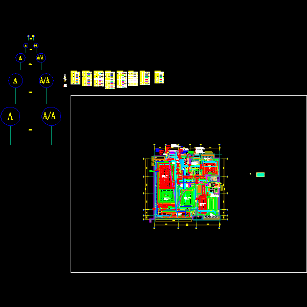 一份黄宅恒温恒湿辐射板系统图纸(施工CAD平面图)