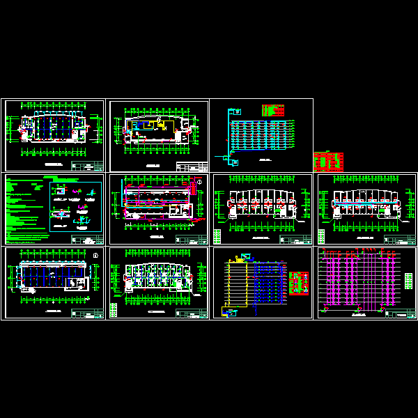 [分享]高层综合楼给排水及消防CAD施工图纸(自动喷水灭火系统)