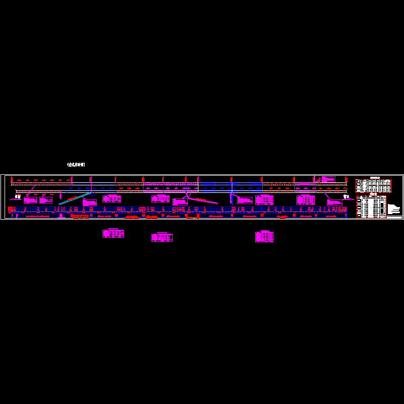 隧道施工进度示意CAD图纸(dwg)