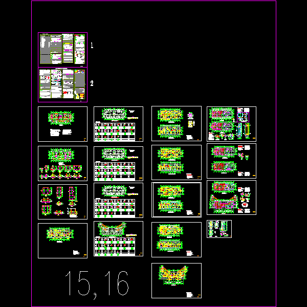 10层剪力墙住宅结构设计CAD施工图纸(dwg)(乙级桩基础)(二级结构安全)