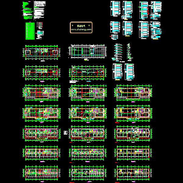 物流园区7层丁类车间电气CAD图纸(综合布线系统)