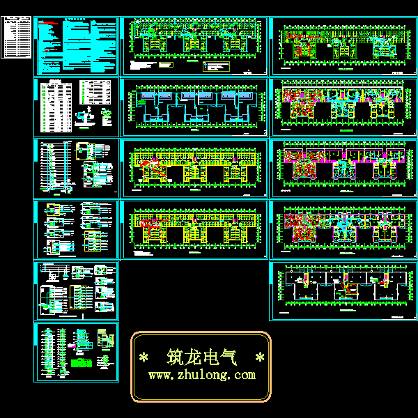 小区15层住宅楼电气CAD施工图纸(消防联动控制系统)