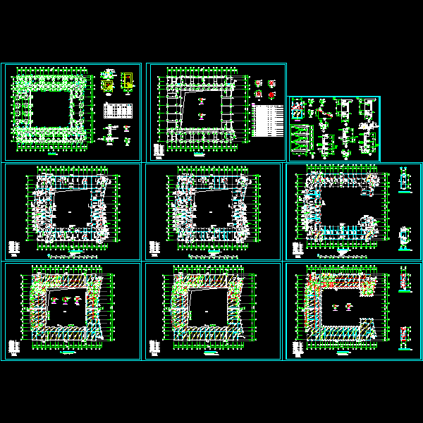 4层框架教学楼结构施工方案图纸（dwg格式CAD、9张）(独立基础)