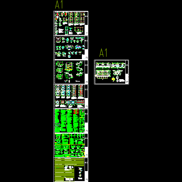 3层框架生产车间厂房结构CAD施工图纸(dwg)(丙级独立基础)