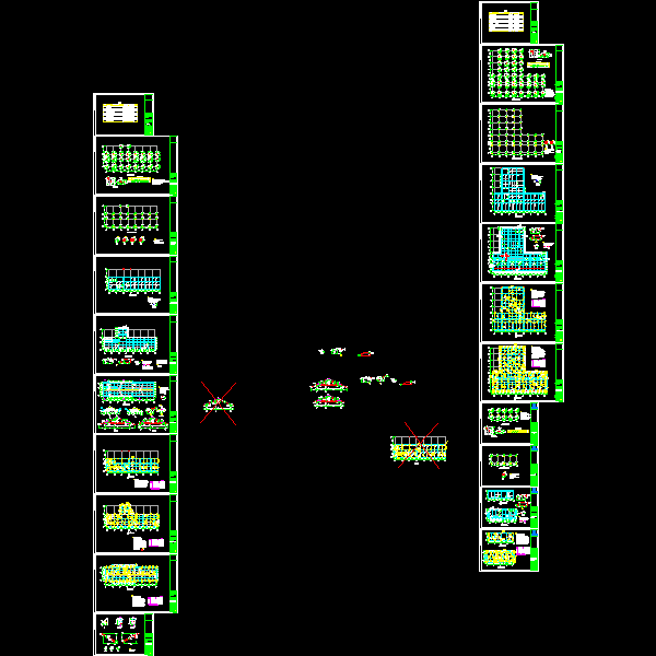 地上2层框架结构卫生院结构CAD施工图纸(dwg)(丙级独立基础)