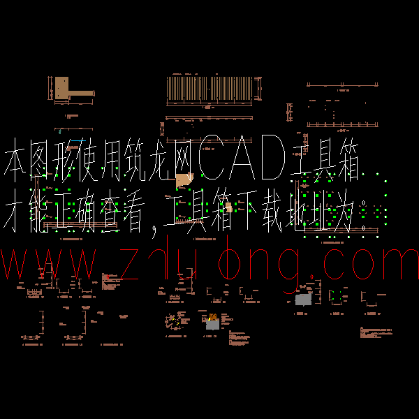 一份栈桥及观景平台组景CAD大样图纸