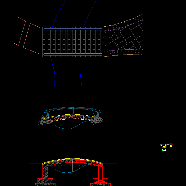 一份景桥dwg格式CAD图纸施工大样图纸