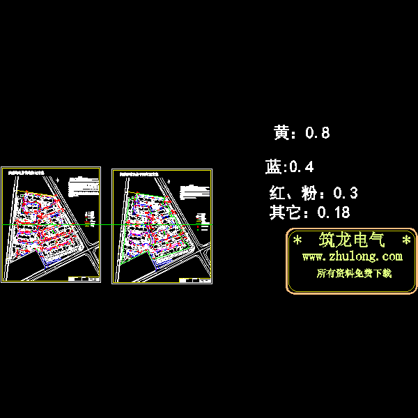 小区弱电外网CAD图纸(安防设备)