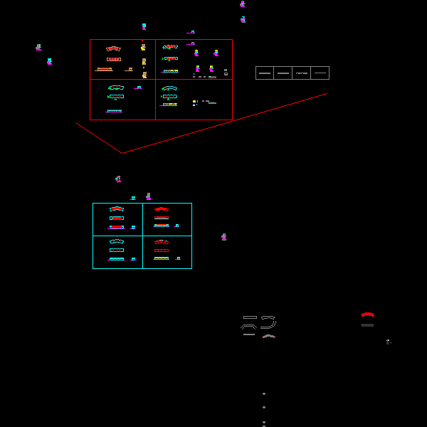 景观细部CAD施工图纸|高端景观灯柱六详图纸(dwg)