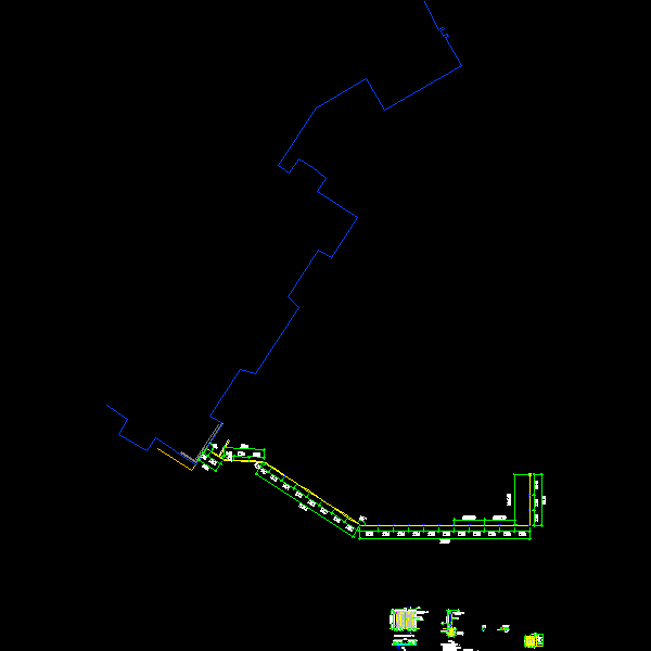 [CAD图]木制高栏杆施工大样(总平面)(dwg)