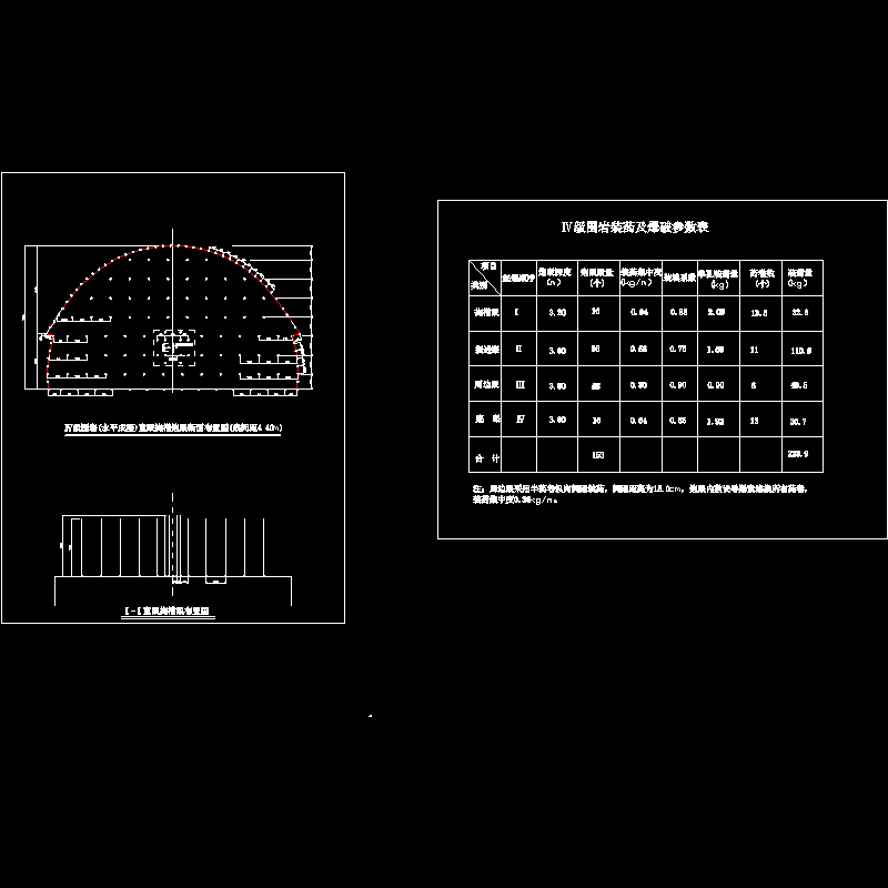 Ⅳ级围岩（水平成层）炮眼布置图（线间距4.40m）开挖至拱脚7.5m.dwg