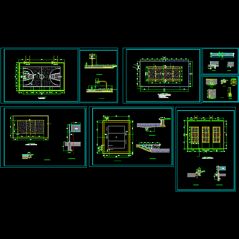 几种球场做法大样CAD图纸(dwg)