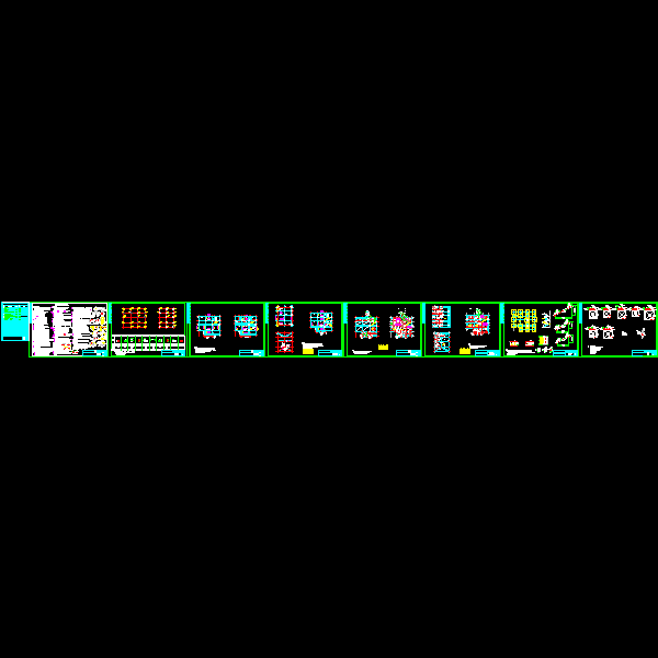 4层框架钢筋混凝土别墅结构CAD施工图纸(dwg)(独立基础)