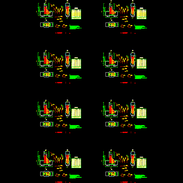 sv-64 0＃、7＃桥台肋板钢筋布置图.dwg