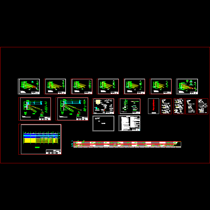 深基坑复合土钉墙支护竣工CAD大样图(预应力锚索)(dwg)