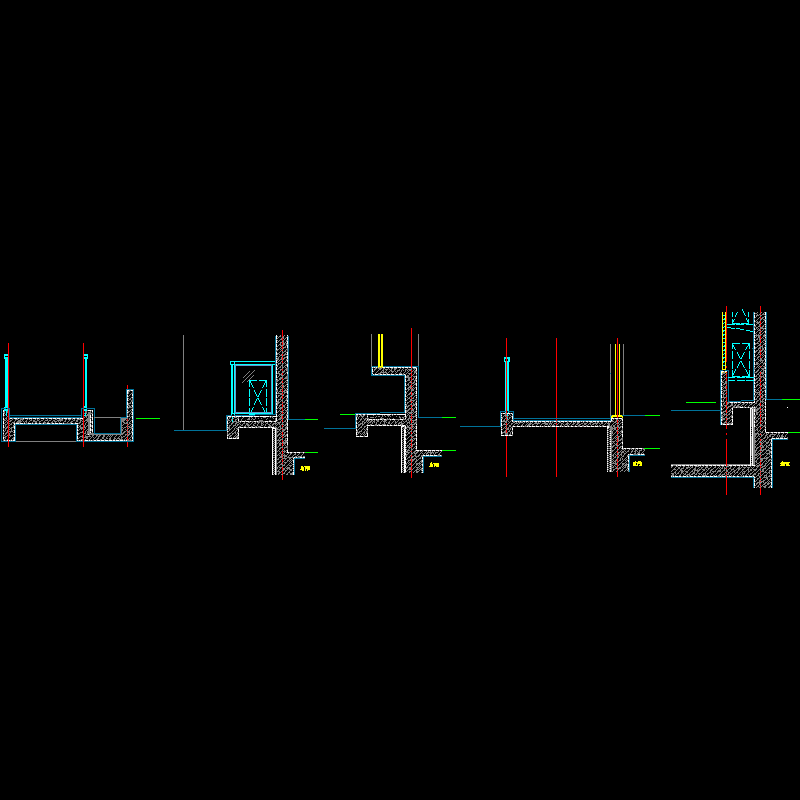 一份住宅空调板节点CAD详图纸(dwg)