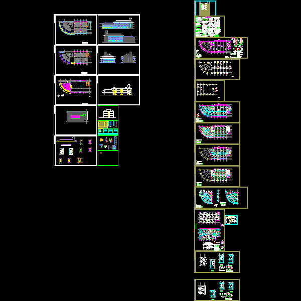 3层框架结构CAD施工图纸(dwg)(二级结构安全)