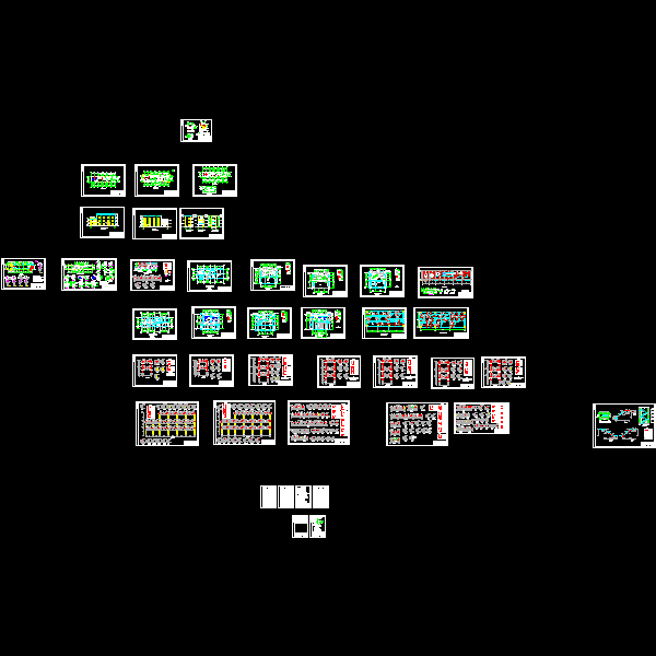 3层混凝土框架厂房建筑结构设计CAD施工图纸(dwg)(丙级桩基础)(二级结构安全)