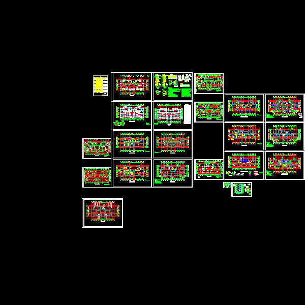 33层纯剪力墙结构住宅楼结构CAD施工图纸(dwg)