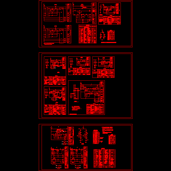 风机、水泵控制原理CAD图纸(dwg)