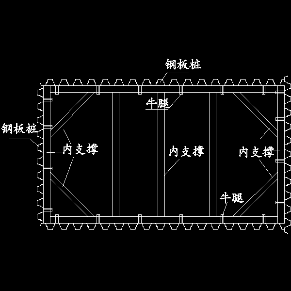 钢 板 桩 围 堰 平 面 示 意 图.dwg