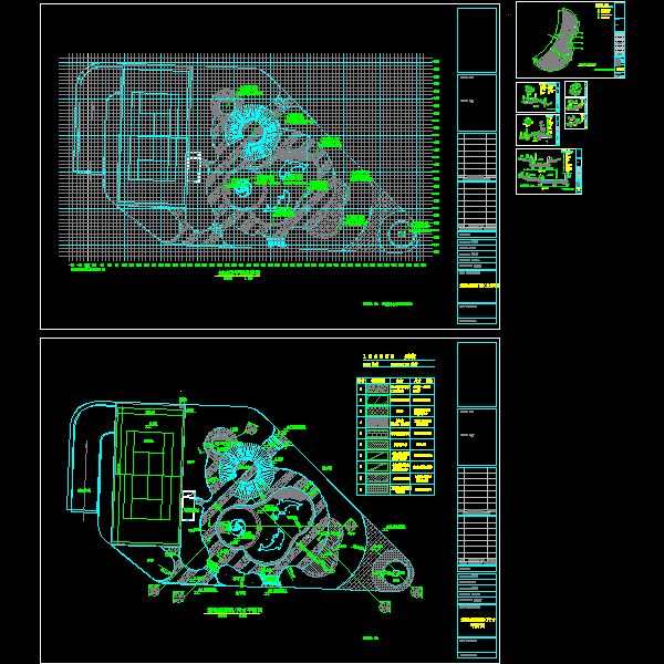 一份运动区景观dwg格式节点详细设计CAD图纸