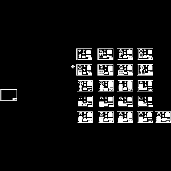 一份U型渠道断面设计dwg格式CAD图纸，