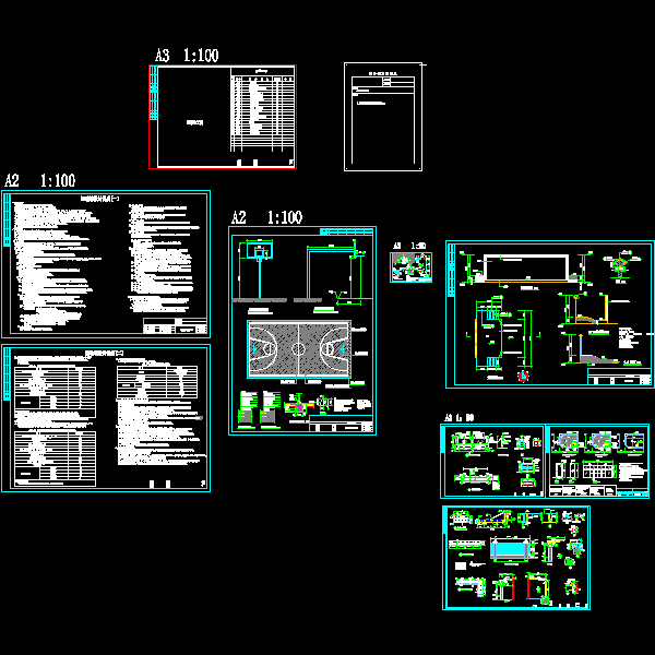 【建筑】运动场舞台旗杆详图_t7_t3.dwg