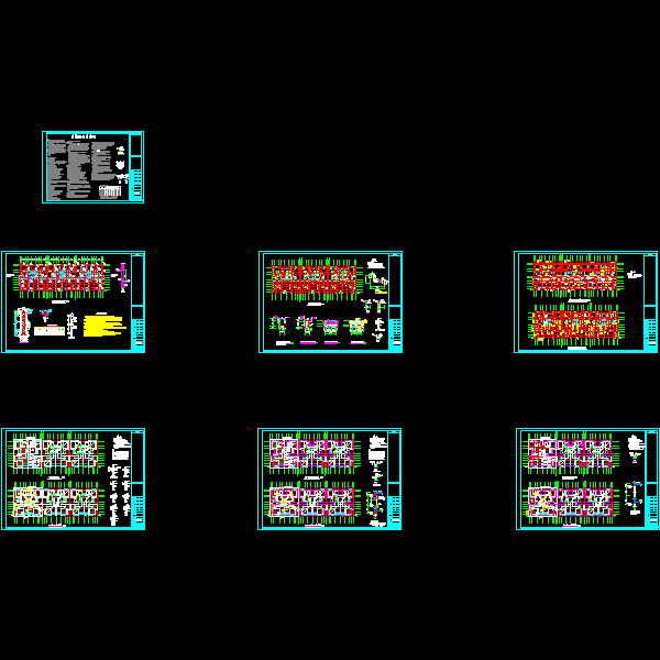 一份6层砖混结构住宅楼结构CAD施工方案图纸