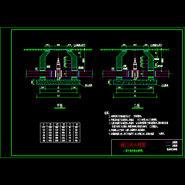 给水阀门井大样图 - 1