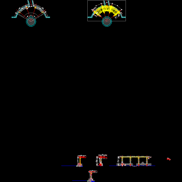 景观细部CAD施工图纸|廊架二详图纸设计(平面图)(dwg)