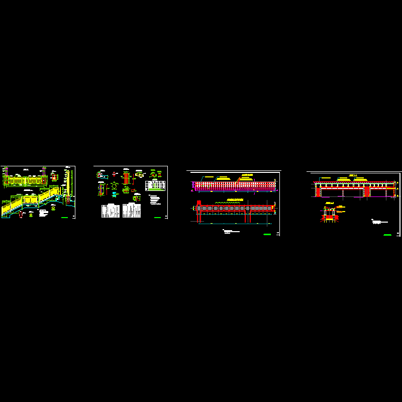 人行天桥护栏设计CAD大样图(dwg)