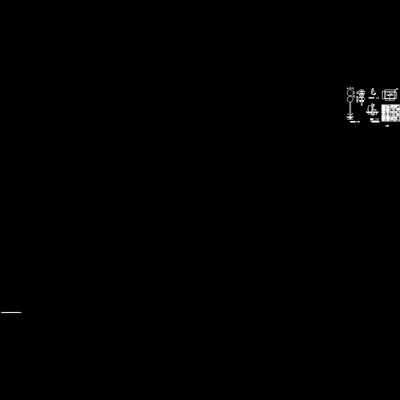 道路工程停行右转标志大样CAD图纸(dwg)