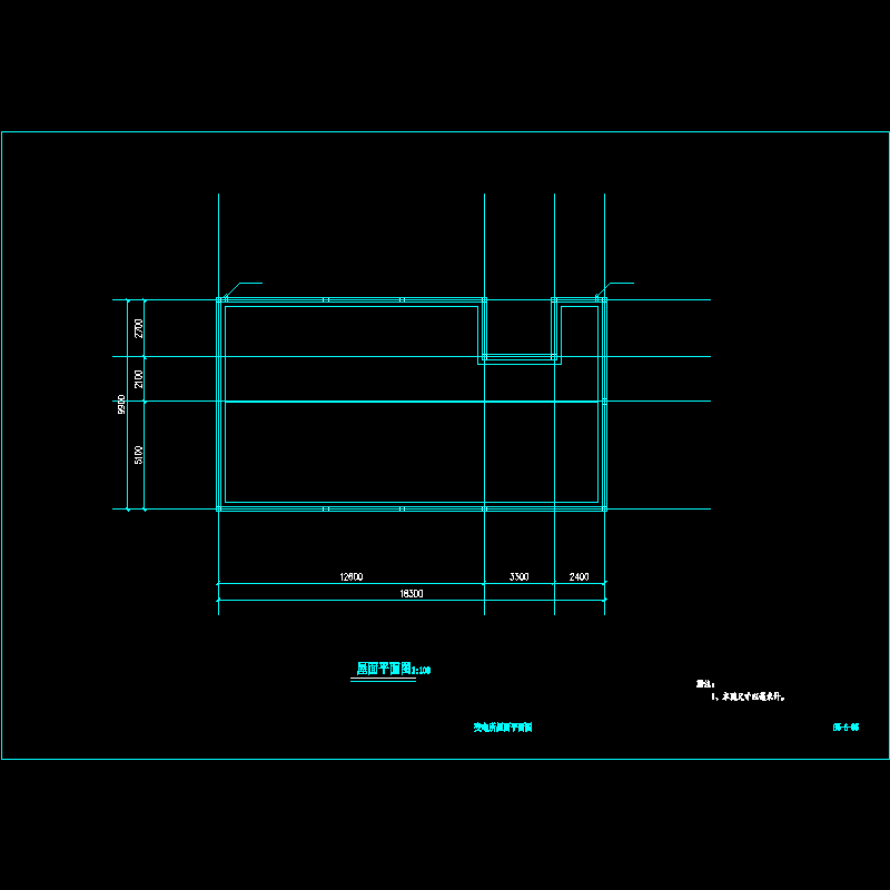 一份复合式衬砌隧道变电所屋面平面节点CAD详图纸设计(dwg)
