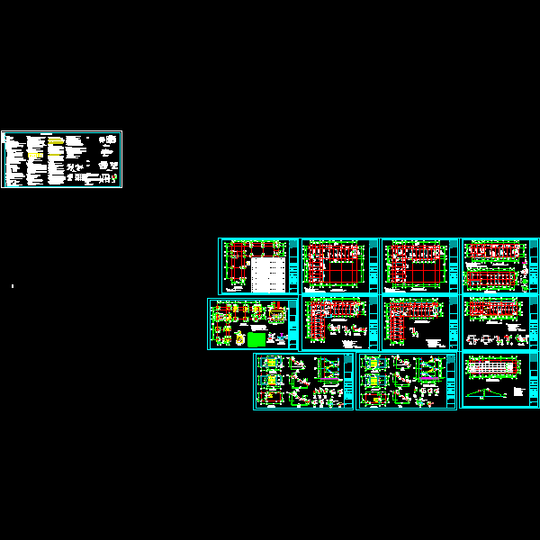 3层框架教学楼结构CAD施工图纸(dwg)(7度抗震)(丙级桩基础)